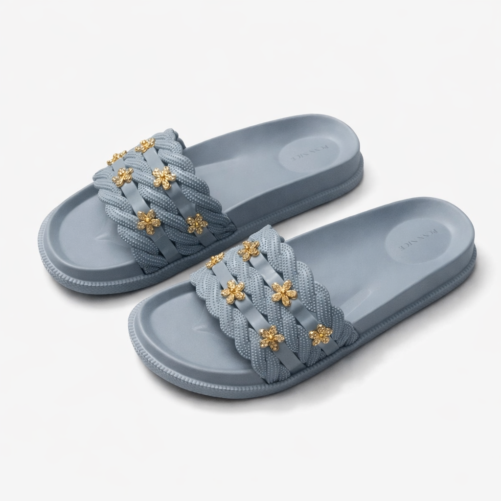 Blue Blossom – Casual Slippers