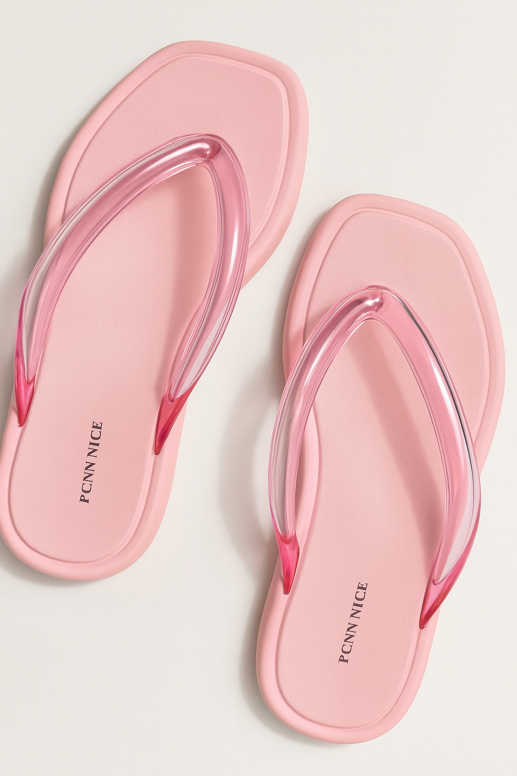 Glossy Pink Comfort Flip Flops