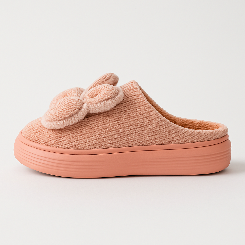 Pink Bow Slippers