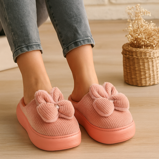 Pink Bow Slippers